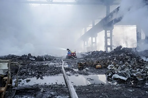 Робот поміг гасити пожежу у Тернополі (фото)