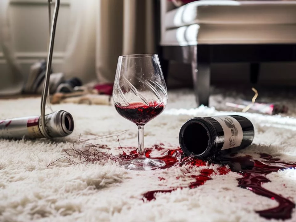 Як видалити червоне вино з килима — лайфхак, який вас вразить