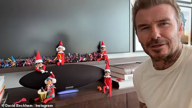 Девід Бекхем жартує про шалений-тренд Elf on the Shelf на свята