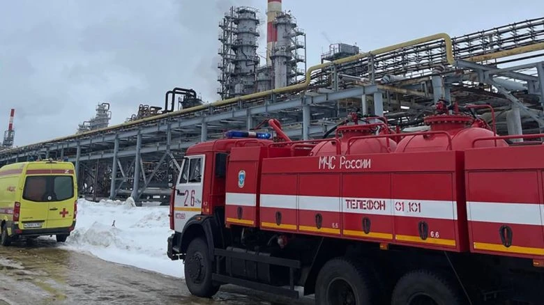 На території Кстовської промзони в РФ зафіксували масовану атаку дронів