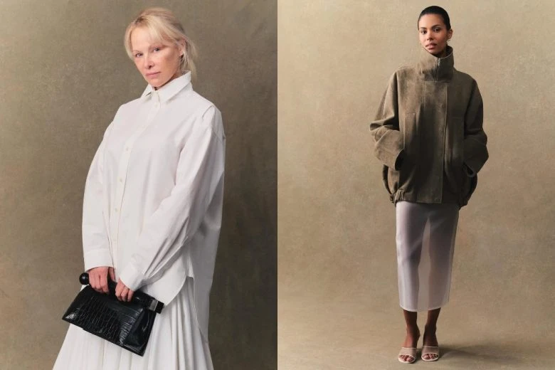 Памела Андерсон и Тина Кунаки на показе Jacquemus SS'25 в Париже