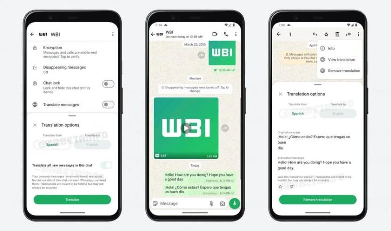 WhatsApp запускает новую функцию перевода сообщений для Android
