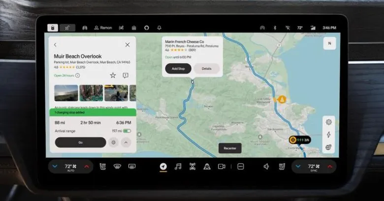 Rivian впровадила Google Maps у навігацію для своїх електромобілів