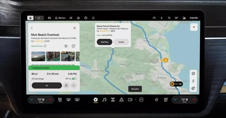 Пользователи Rivian жалуются на сбои Google Maps после обновления системы