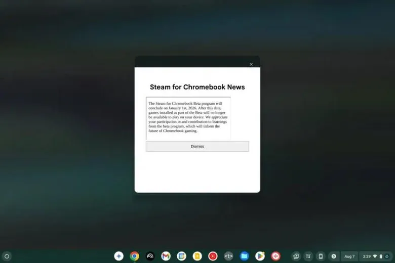 Google объявила о завершении поддержки Steam для Chromebook в январе 2026 года