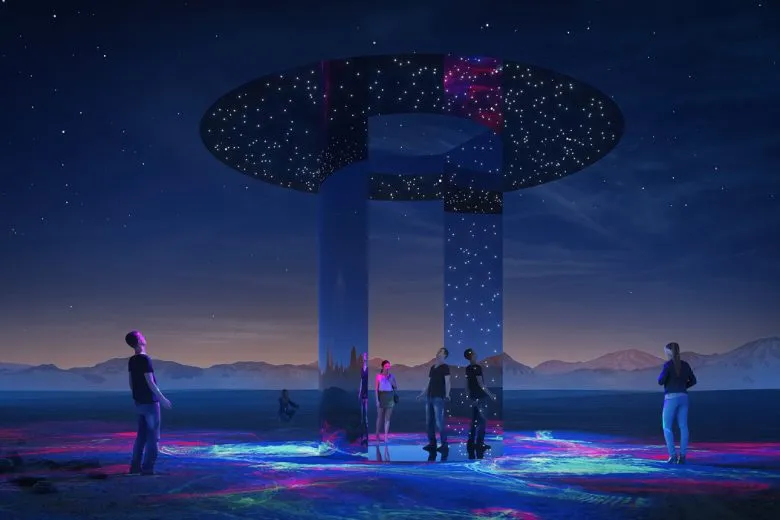 Украинская инсталляция The Point of Unity Николая Каблуки на Burning Man 2025