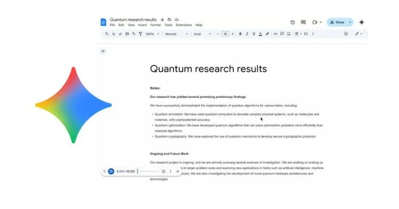 Google Docs получил функцию озвучивания текста с помощью Gemini AI