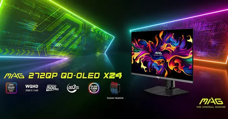 MSI представила игровой монитор MAG 272QP QD-OLED X24 с QD-OLED-матрицей и частотой 240 Гц