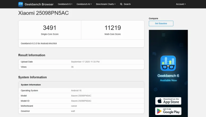 Перші результати тестування Xiaomi 17 Pro на Geekbench із Snapdragon 8 Elite Gen 5