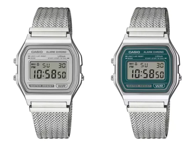 Casio A158 WEM: новые цифровые часы с металлическим браслетом в Европе