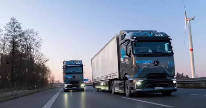 Mercedes-Benz Trucks тестирует систему мегаватной зарядки для электрических грузовиков на маршруте по Европе