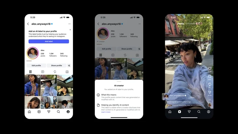 Instagram внедряет обозначение AI creator для контента, созданного искусственным интеллектом